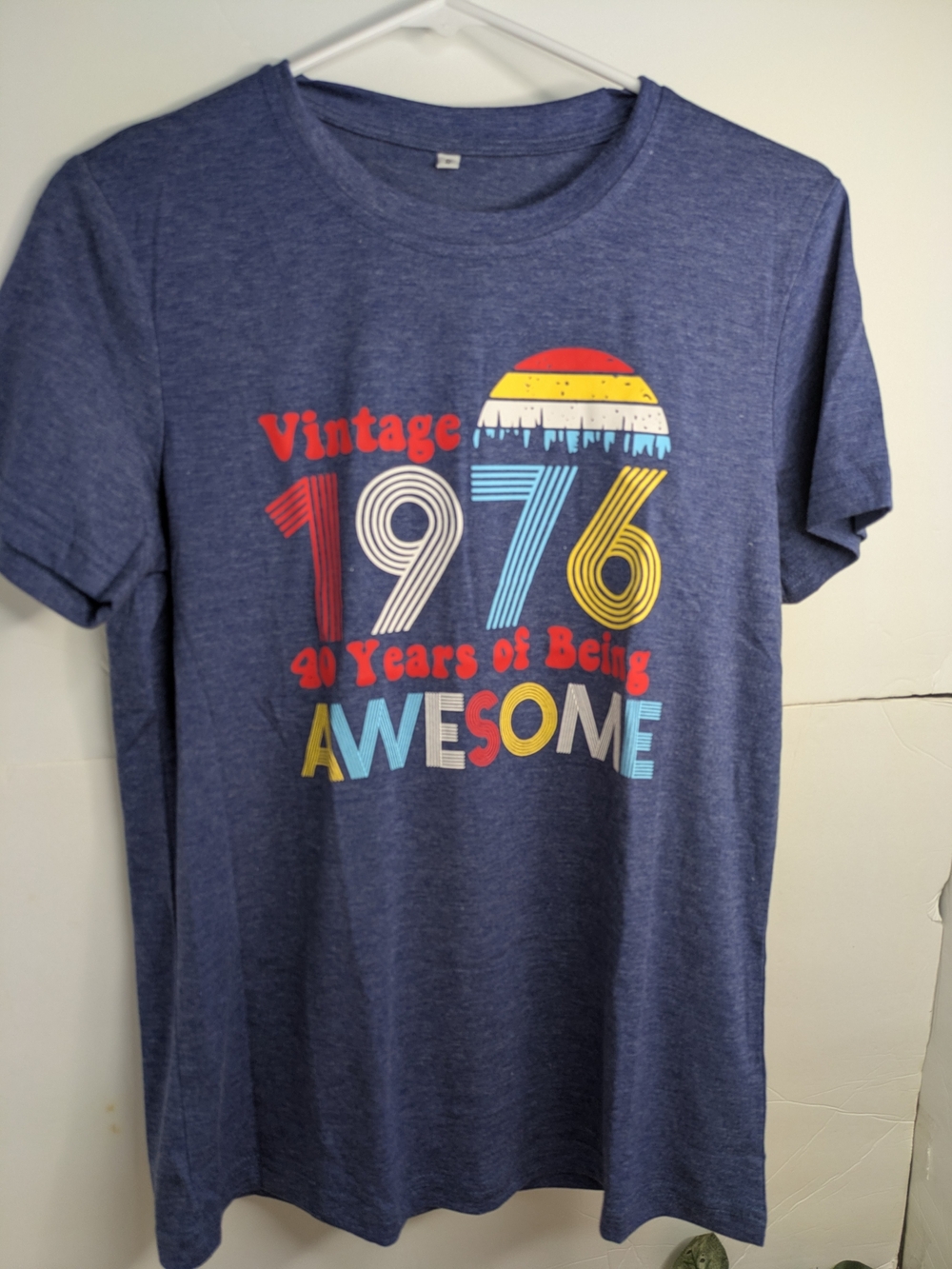 Vintage 1976 Graphic Heather Blue Size Small